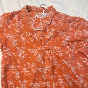 Salmon Pink Tropical Shirt